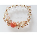 Fashion Austria Crystal Natural Agate Beaded Bracelet